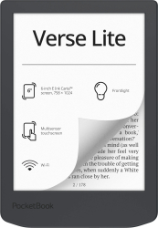 eBook Reader PocketBook Verse Lite PB619 ecran tactil 6.0\" E Ink Carta\u2122 HD 212dpi 8GB iluminare frontala WiFi USB-C Gri