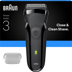 Aparat electric de ras Braun Seria 3 300S 3 Lame Flexibile Utilizare umeda/uscata Proiectat in Germania Gri