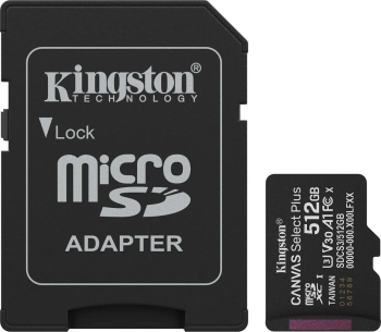 Card de Memorie MicroSDXC Kingston512GBCanvas Select Plus Cu Adaptor 