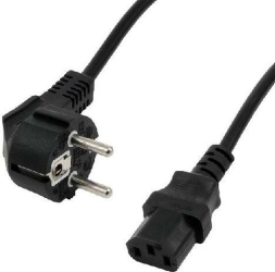 Cablu alimentare PC 1.2m schuko tata 90 grade CEE 7/7 la IEC320-C13 mama conductor aluminiu cuprat cabluri retea