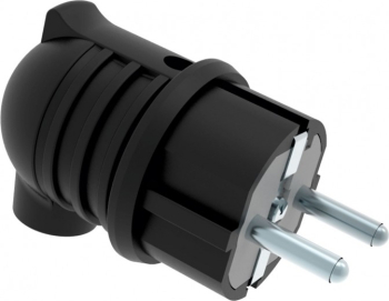 Fisa schuko cauciuc Bemis BK1-1402-2022 2P+E 16A 250V IP44 negru accesorii retea