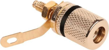 Mufa 4mm mama banana montaj aurit negru 