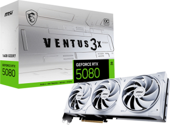 Placa video MSI GeForce RTX 5080 Ventus 3X OC White 16GB GDDR7 256-bit DLSS 4.0 placi video placa video