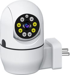 Camera de Supraveghere ambrasmart HD 360&deg Wireless WiFi cu Vedere Nocturna Interfon Vocal si Detectie a Miscarii Conectare la priza 