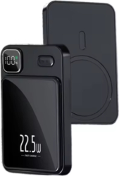 Baterie externa Wireless MagSafe Magnetica 10000 mAh 22.5W pentru iPhone 16 / 15 / 14 / 13 / 12 / 11 Airpods si multe altele Cadou Term 