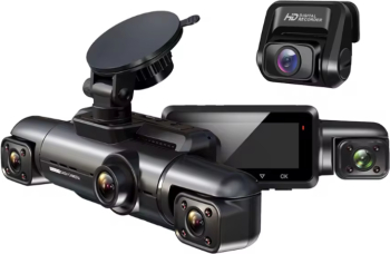 Camera auto de bord MaGeCa Full HD 1080P 4 canale Vedere nocturna WIFI GPS Inregistrare 4 camere simultan Senzor de coliziune G-senzo 