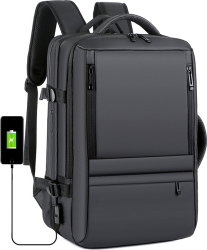 Rucsac Calatorie pentru Laptop Extensibil Multifunctional Impermeabil port USB 40 L Negru denim OBRALIX&reg 