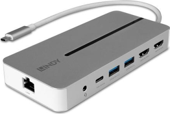 Docking Station Lindy DST-Mx Duo Silver