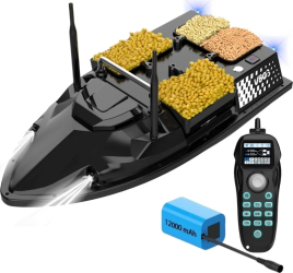 Barca Plantat Nadit si Momit iUni V803 GPS 12000mAh 4 cuve 3kg 500m 15km/h accesorii pescuit