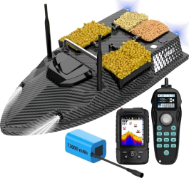 Barca Plantat Nadit si Momit iUni V803 PRO GPS Sonar Fish Finder 12000mAh 4 cuve 3kg 500m 15km/h accesorii pescuit