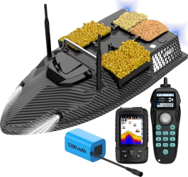 Barca Plantat Nadit si Momit iUni V803 PRO GPS Sonar Fish Finder 5200mAh 4 cuve 3kg 500m 15km/h accesorii pescuit