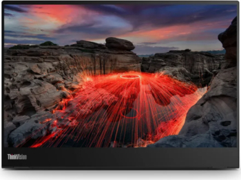 portabil touchscreen Lenovo 14" IPS 8ms ThinkVision M14t Gen 2 Touch 2240x1400 Raven negru - imagine 1