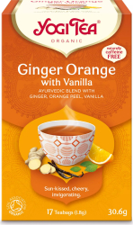 Ceai bio ghimbir cu portocale si vanilie 17 pliculete 30.6g Yogi Tea