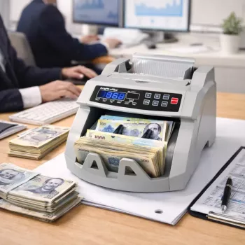 Masina de numarat bani profesionala cu detectare falsuri UV/MG &ndash 900 bancnote/min display LED