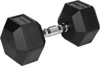 GANTERA DUMBBELL HEX FONTA CAUCIUCATĂ 17.5KG Rebel ACTI