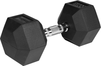 GANTERA DUMBBELL HEX FONTA CAUCIUCATĂ 20KG Rebel ACTIVE
