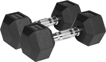 GANTERE DUMBBELL HEX FONTA CAUCIUCATĂ 2X9KG Rebel ACTIV
