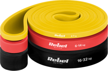 SET 3 BENZI ELASTICE LATEX POWER BAND 4-32KG REBELACTIV