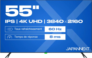 Japannext 55" IPS UHD (3840x2160) HDMI Boxe negru - imagine 1