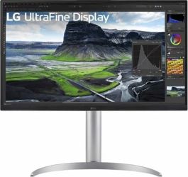 LG 27" IPS 27UQ850V-W, UHD (3840x2160), HDMI, DisplayPort, Boxe, Pivot (Alb Argintiu)