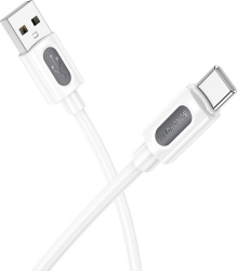 Cablu alimentare și date Borofone BX114, Fast Charging Data Cable penrtu smartphone, USB la USB Type-C 3A, 1m, alb