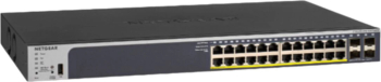 Switch Netgear GS728TP-300EUS 24 porturi RJ45 64MB memorie flash gri 44cm