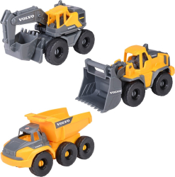 Set Dickie Toys Construction Set cu 3 vehicule 16 cm