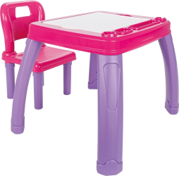 Set Măsuță cu scaun pentru copii Pilsan Study Table pink
