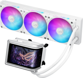 Cooler procesor lichid 360 AIO Asus LCD ARGB ROG Ryuo IV 360 White