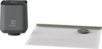 Set vidare EVSK1 Electrolux, 10 pungi reutilizabile 23x26 cm compatibile cu gatire sous vide, Pompa vidare cu acumulator Li-Ion