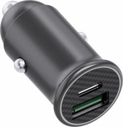 Incarcator auto cu USB-A și USB-C, DC12V IN, (PD3.0), 5V-9V-12V/2,5A; (PPS) 3,3-11V/3A (30W) (2)DC24V IN, (PD3.0), 5V-9V-12V-15V-20V/3A, (PP