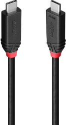 Cablu Lindy 1m USB4 240W Type C, 40 Gbps, Black Line