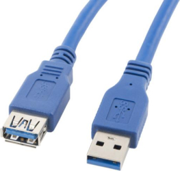 Cablu USB-A M/F 3.0 3 m albastru