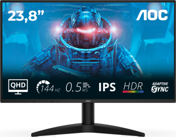 Monitor AOC 23.8" 144Hz IPS 4ms, QHD (2560x1440), HDMI, DisplayPort, negru