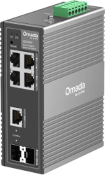 Omada 6-Port Gigabit Industrial Easy Managed Switch 4× Gigabit RJ45 Ports 1× Gigabit RJ45/SFP Combo Slot, 1× Gigabit SFP Slot Operating Temp