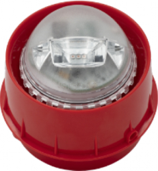 Sirena Cu Flash, Adresabila, Led-uri De Culoare Roșie, Lentila Transparentă Wsf-wr-rf , 18rf,865mhz-870mhz,diametru:121mm , Greutate:430g, T