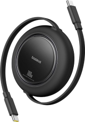 Cablu alimentare și date Baseus Free2Pull Mini, Fast Charging, retractabil, USB Type-C la USB Type-C 100W, 1.5m (Negru) — imaginea 2