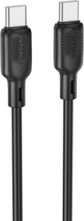 Cablu de date / adaptor Borofone BX113, USB-C Male la USB-C Male, 60 W, 3 m, Black