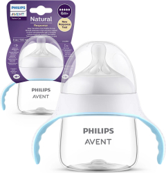 Cana de tranzitie Philips Avent Natural Response SCF263/61, 150 ml, tetina debit 5, +6 luni, tetina care functioneaza ca sanul mamei, tetina