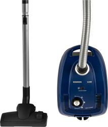 Aspirator cu sac Siemens compact iQ300 Capete incluse VSC3320 10 m Negru Albastru