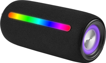 Boxa portabilă Tracer Stripe TWS Bluetooth RGB IPX5 10W RMS Radio FM Negru