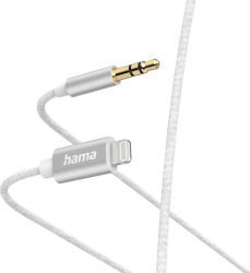 Cablu audio Hama 201522, Lightning - Jack 3.5mm, 1m, alb