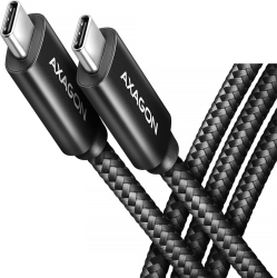Cablu de date Axagon BUCM32-CM15AB, USB-C 3.2 Gen 2, 1.5m, PD 100W, Negru