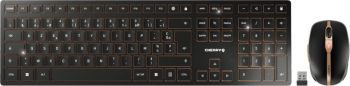 Kit periferice Cherry Desktop DW 9100 Slim [FR] Wireless Black/Copper