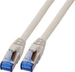Cablu de rețea din fibră optica realizat pe cablu brut EFB Elektronik S\/FTP Cat.7 cu mufe cat6A RJ45 LSZH 3m gri