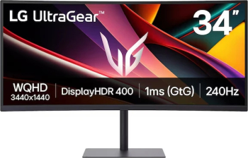 Monitor gaming curbat LG 34" 240Hz VA 1ms 34G630A-B WQHD 3440x1440 HDMI DisplayPort Boxe negru