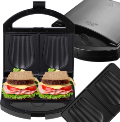 Sandwich maker Adler AD3069 1000 W strat antiaderent Negru