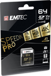 Set Card de memorie + Adaptor, Emtec, 64 GB