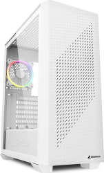 Carcasa Sharkoon VS9 RGB, Middle Tower, fără sursa, ATX (Alb)