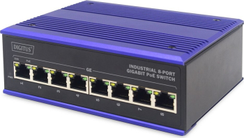 Switch industrial Digitus Gigabit PoE cu 8 porturi